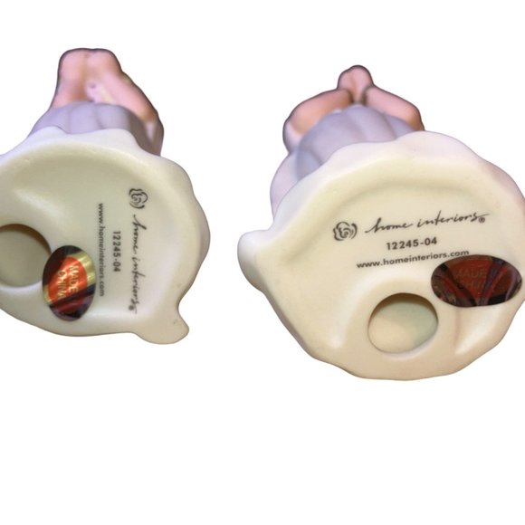 Home Interiors 2 Ceramic Angel Praying Figurines 12245-04 - Picture 8 of 11